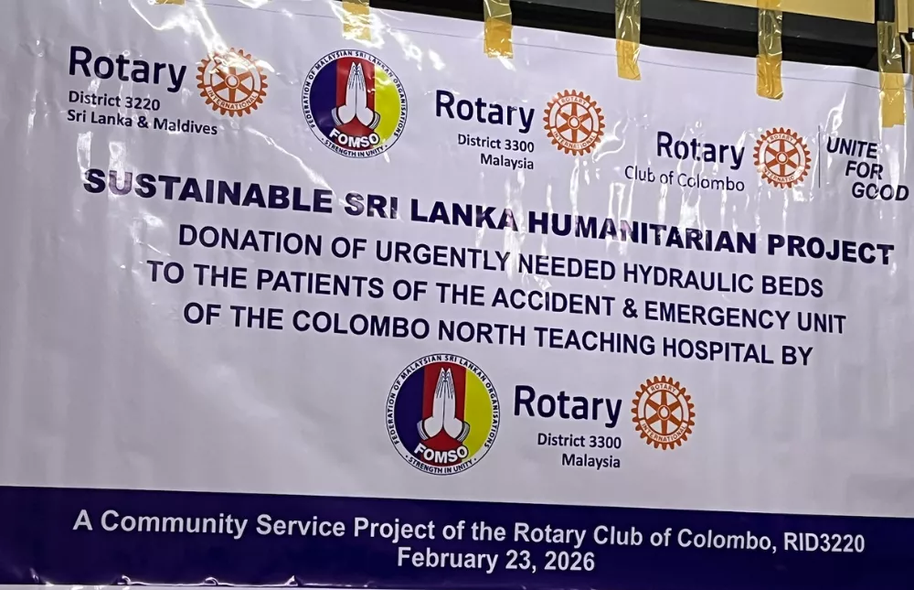 Donation of Electric – Three Function Beds - Rotary Club Colombo
