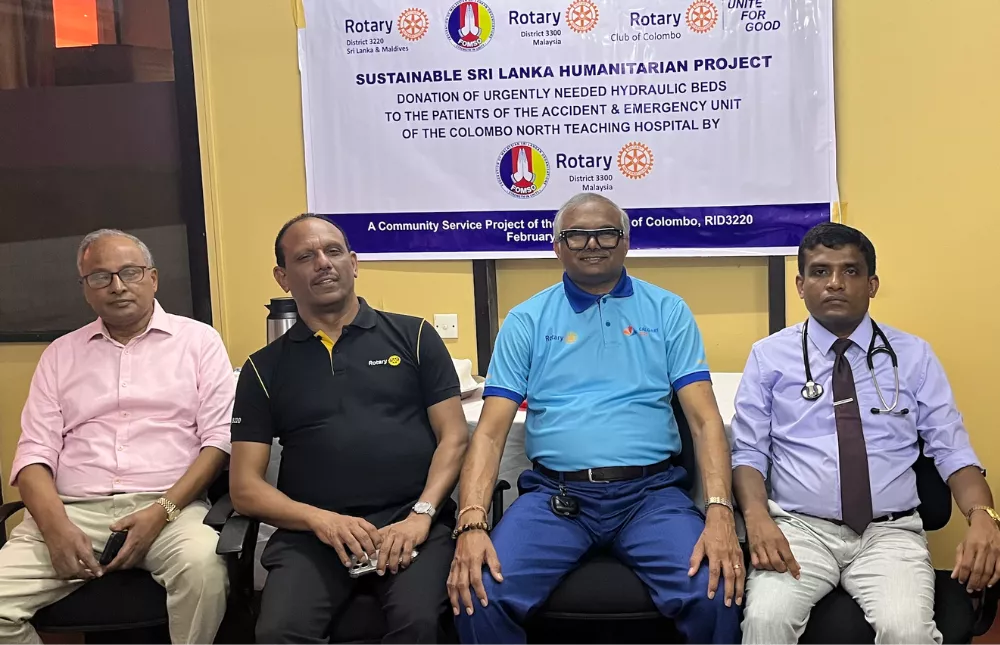 Donation of Electric – Three Function Beds - Rotary Club Colombo