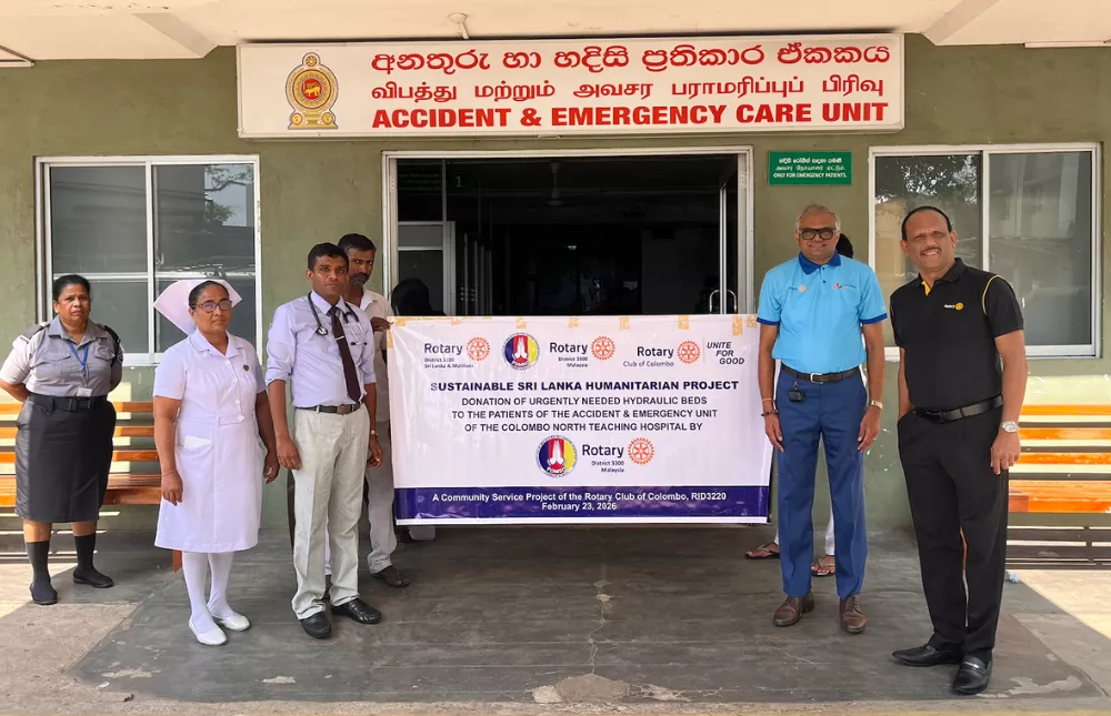 Donation of Electric – Three Function Beds - Rotary Club Colombo
