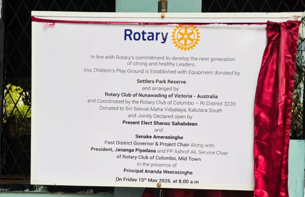 Playground Opening in Siri Seevali Maha Vidyalaya, Kalutara South by Rotary Club Colombo